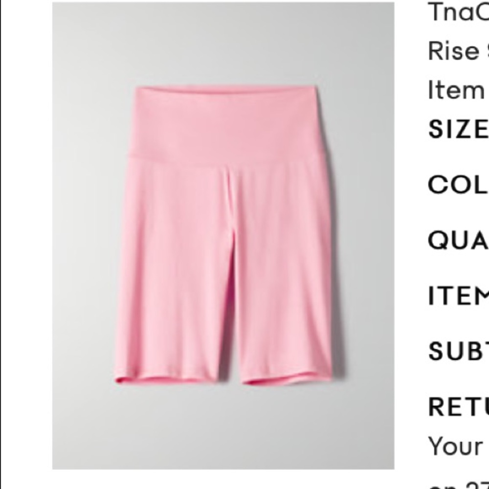 pink TNA biker shorts 9inch